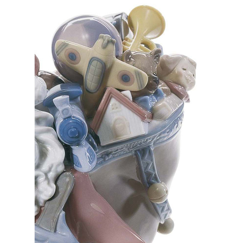 Down the Chimney Santa Figurine
