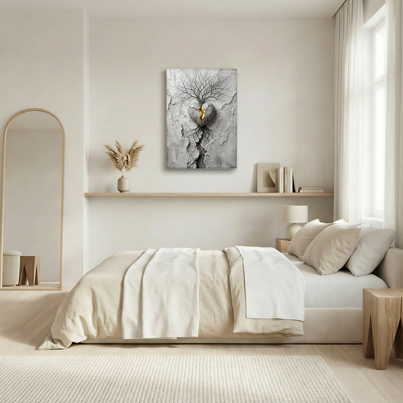 «Heart Tree», reproduction d'art sur toile, ensemble de 1, Toile tendue, H 24 po x l 18 po