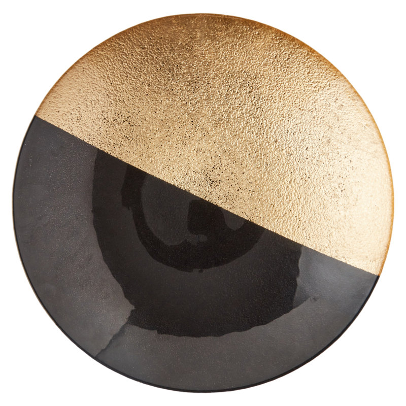 Fusion Bowl, 6.5cm H x 32cm W x 32cm D, Black/Gold