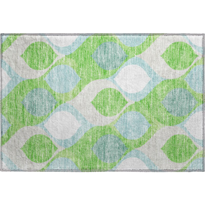 Premium Machine Washable Lisse Lime Rug