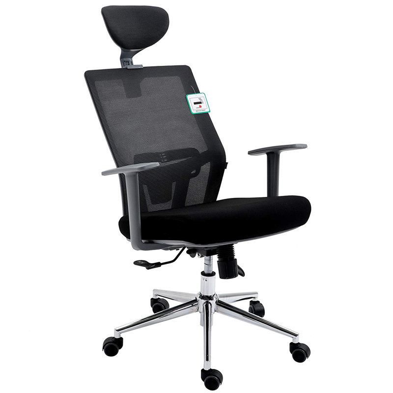 Executive Chair with Headrest, Black