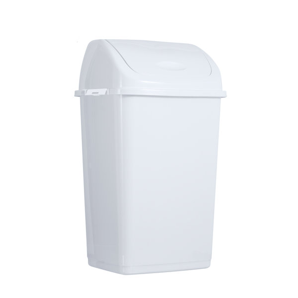  Superio Trash Can with Swing Top Lid 9 Gallon, Grey