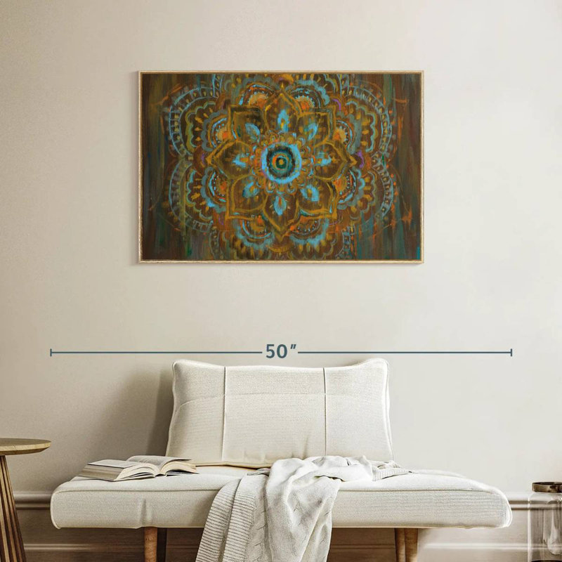 Bombay bohémien, Cadre flottant en bois naturel, 37 po x 25 po