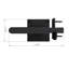 Quincaillerie de loquet de porte battante double face robuste JUBEST Noir