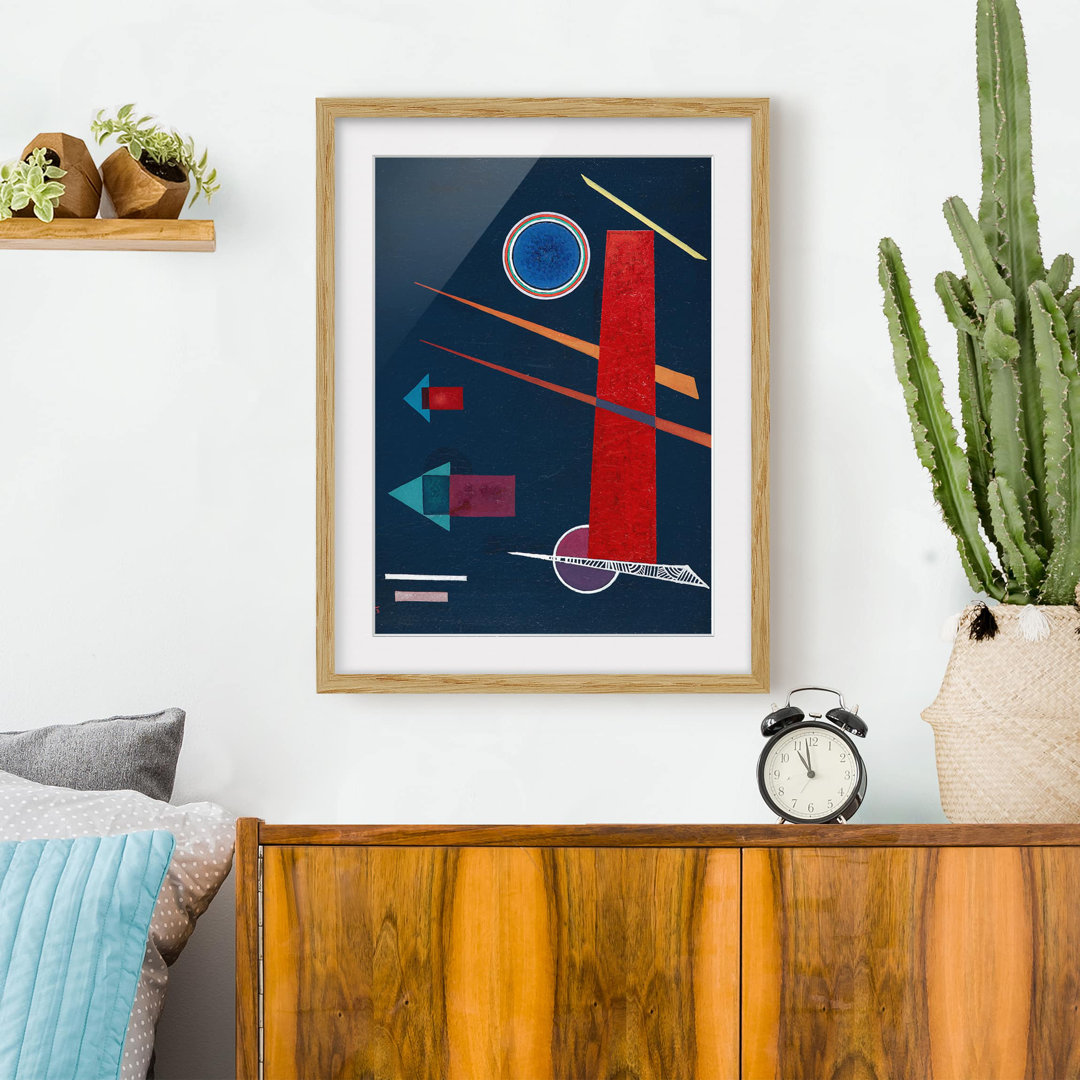 Gerahmtes Poster Mighty Red von Wassily Kandinsky