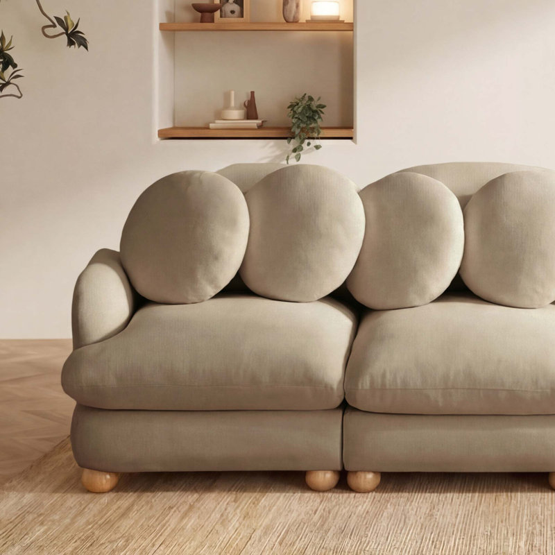 Canapé modulaire Chenille, Camel Chenille, H 34 po x l 95,3 po x P 57 po, Symétrique