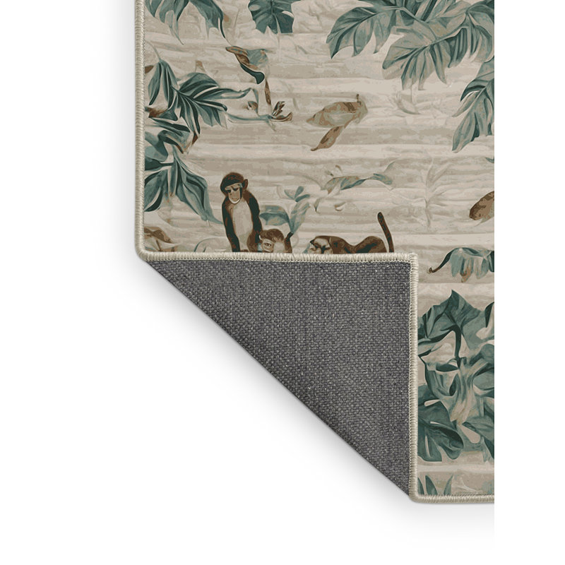 Tapis beige soyeux et moelleux, Tapis de couloir 2 pi x 4 pi