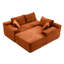 Canapé modulaire de 105 po, canapé modulaire Cloud avec assise profonde, canapé modulaire moderne en L avec méridienne, fauteuils rembourrés pour le salon, sans assemblage