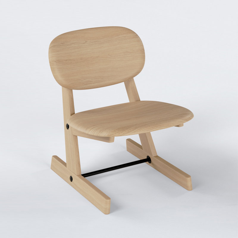 KufenKarl Outdoor Lounge Chair, Oak Nature