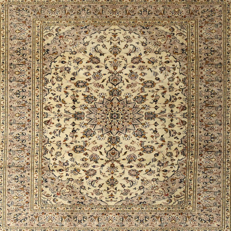 Tapis bleu / beige DeJuana, Rond 8 pi