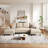 110" U-Shaped Sectional Sofa with Double Chaises, 4-Seat Couch with Deep Seat for Apartment Living Room-2061117383