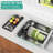 Over Sink Dish Drying Rack, Expandable Rustproof Countertop/In-Sink/Over-Sink Compact Dish Rack With Silicone Mat