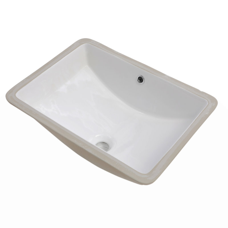 Lavabo pour salle de bain Lavabo de salle de bain rectangulaire en céramique