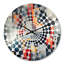 Horloge murale rayée grise-101237108