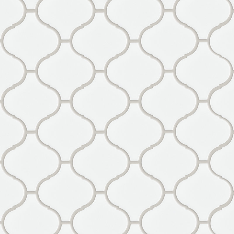 Carreau de mosaïque de plancher et de mur en porcelaine blanche 9-1 / 2 "x 10-3 / 4" Metro Lantern