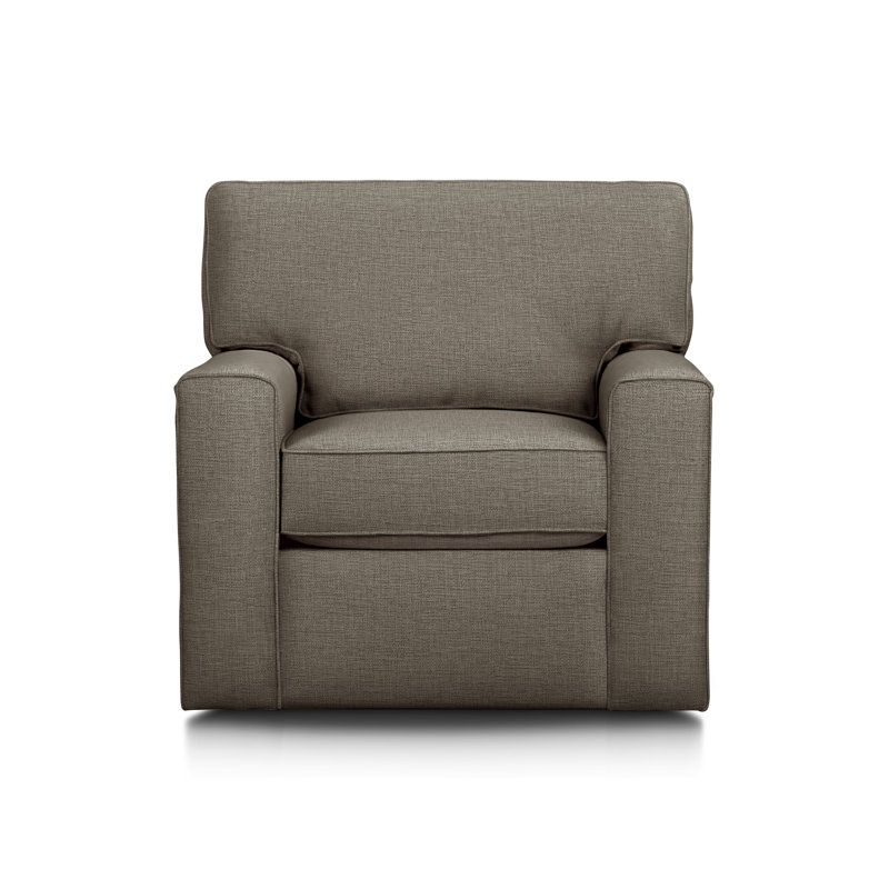 Leigh 36.5" Upholstered Chair, Drusky Charcoal Sustain® Basketweave