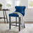 26.7" Velvet Upholstered Back Counter Barstools-89389015