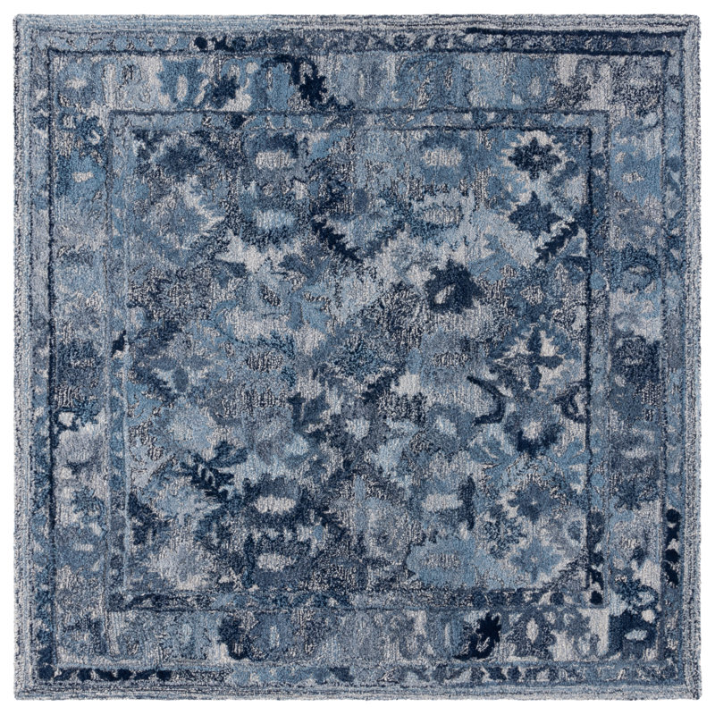 Marquee 126 Area Rug In Navy, Square 6'
