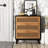 Aril 3-Drawer Woven Cane Front Accent Chest, Mid Century Modern 3 Drawers Nightstand-1417311408
