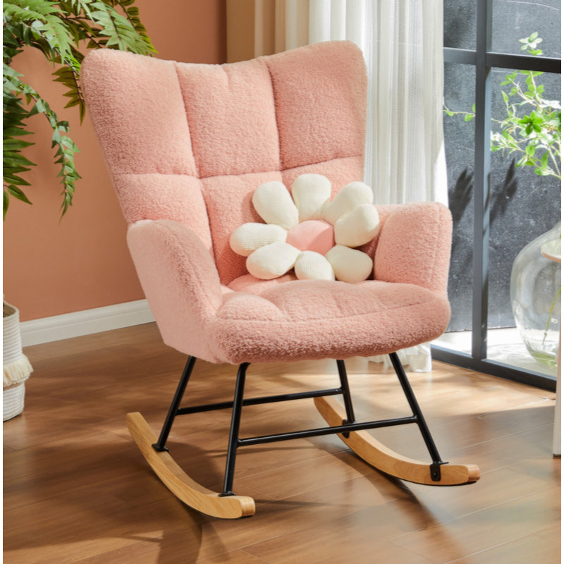 Chaises berçantes, P 26 po x l 37 po x H 39 po, Rose