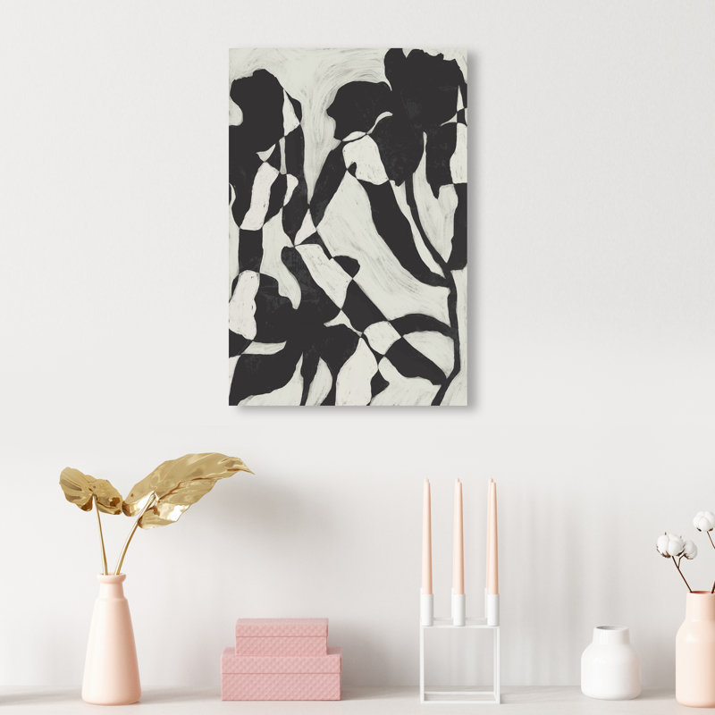 Floral Contrast Print by Oliver Gal, 15"H x 10"W, Gallery Wrapped