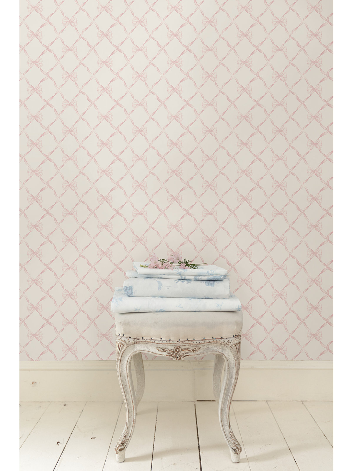 Baby Bow Peel & Stick Wallpaper Roll, Pink