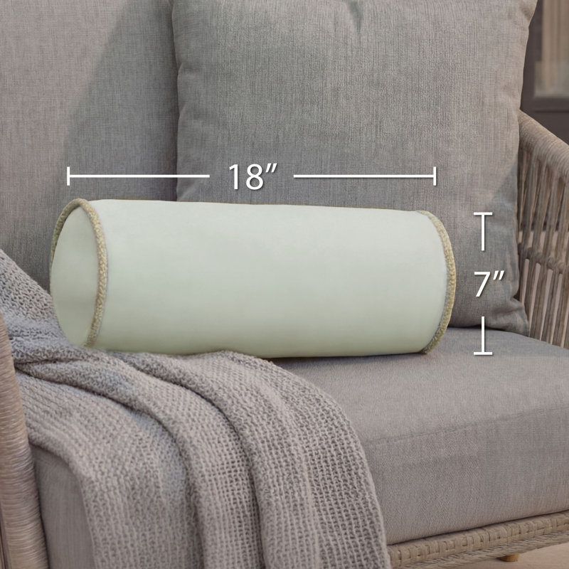 Hunter Bolster Outdoor Pillows, Sage Green 