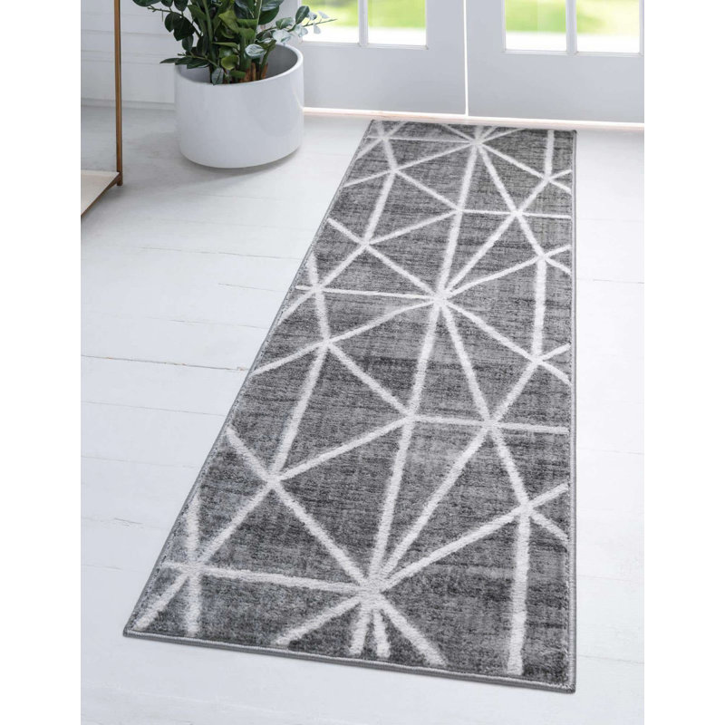 Clidy Abstract Indoor Rug, Runner 2' x 6'
