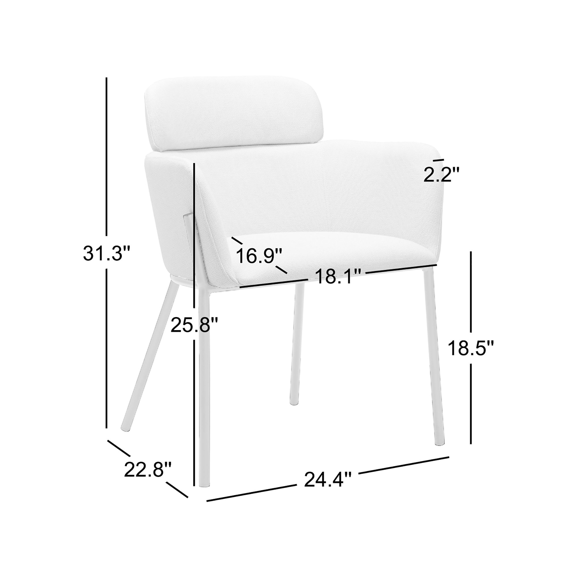 Lera Upholstered Armchair, Gray