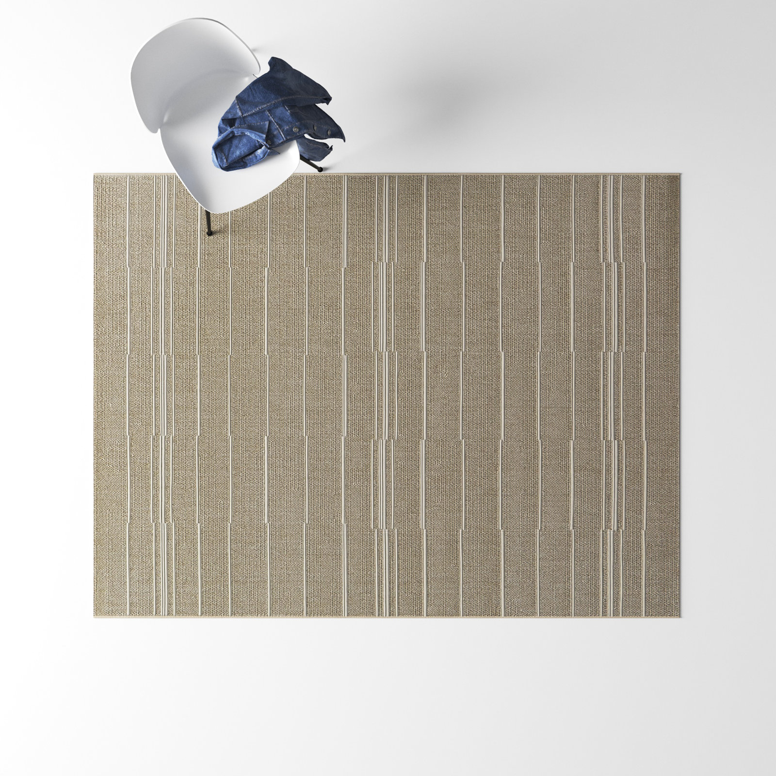 Veda Striped Indoor Outdoor Rug, Rectangle 7'10" x 10'