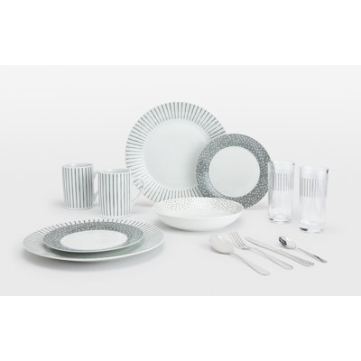 Kalaiya 36 Piece Dinnerware Set - Service for 4