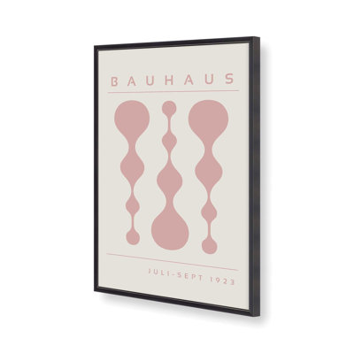Pink Retro Bauhaus Poster I Print in a Frame