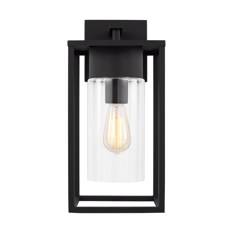 Kota Aluminum Wall Light, Black, 17.13" H x 8" W x 8" D