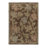 Distressed Homage Hand Knotted Wool Floral Area Rug