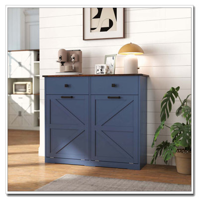 Armoire de tri de lessive, poubelle basculante