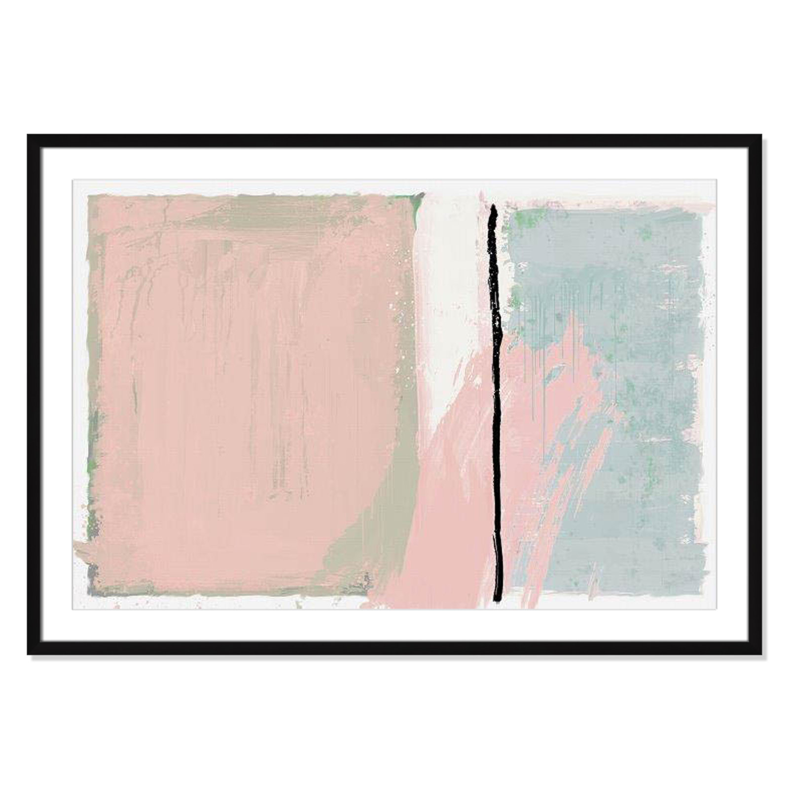 Pastel Opulance Print, 29.5" H x 41.5" W x 1.25" D, Black Box Picture Framed, White