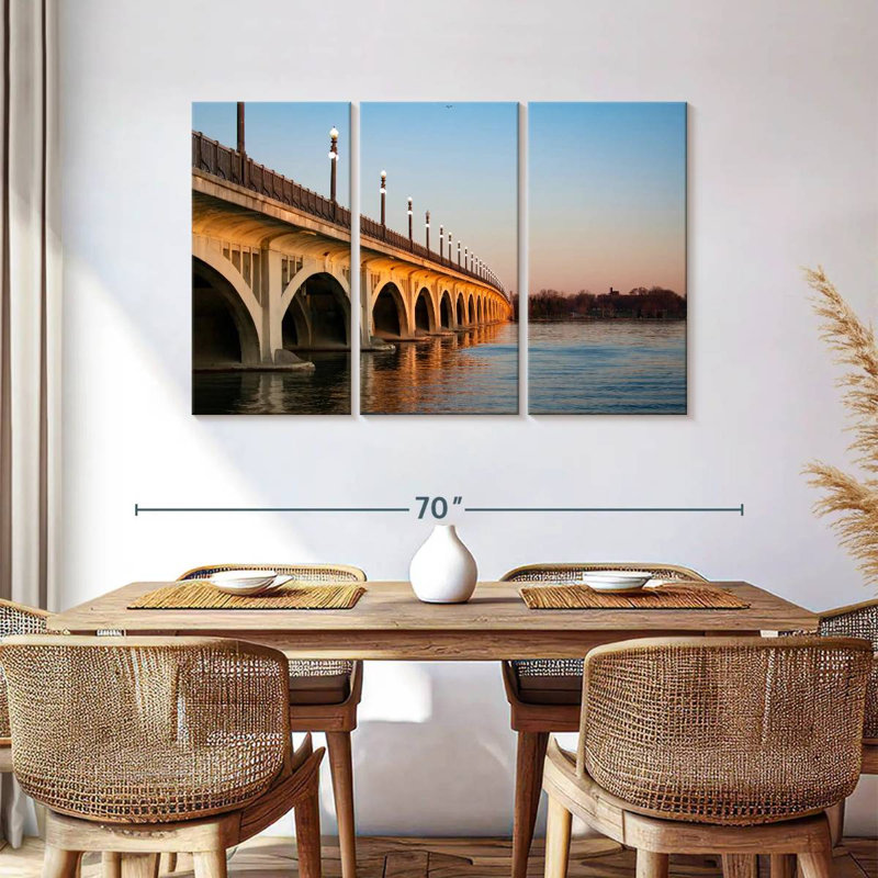 Detroit MacArthur Bridge, 36" H x 57" W