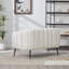 Canapés compacts rembourrés en chenille Glam, canapé décoratif ivoire moderne pour les petits espaces