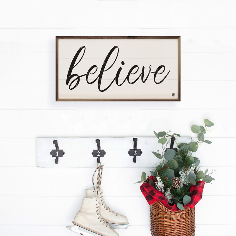 Believe Script Red, Red/White, 8" H x 16" W