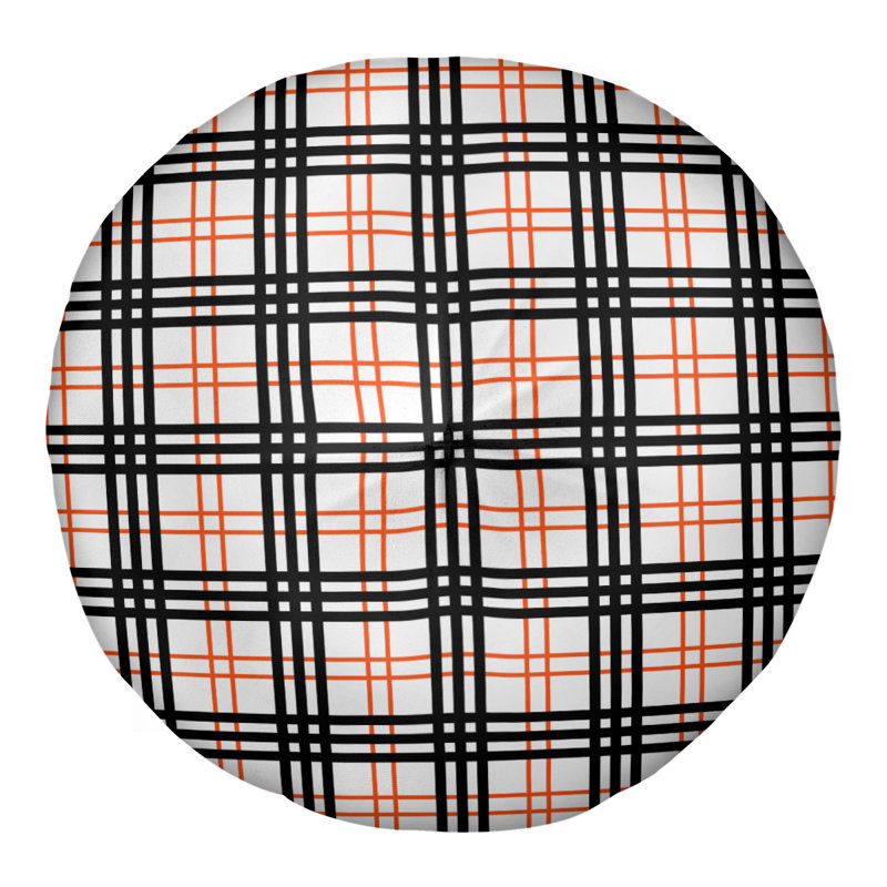 Housse et insert pour coussin de luxe New York Fly Football, 30 po x 30 po, Blanc / Orange / Noir