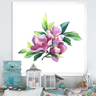 Arrangement de fleurs vertes et roses III - On