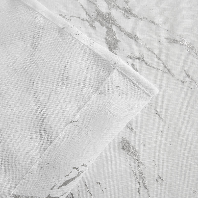  Rideau de douche Chloe Linen, Blanc / argenté