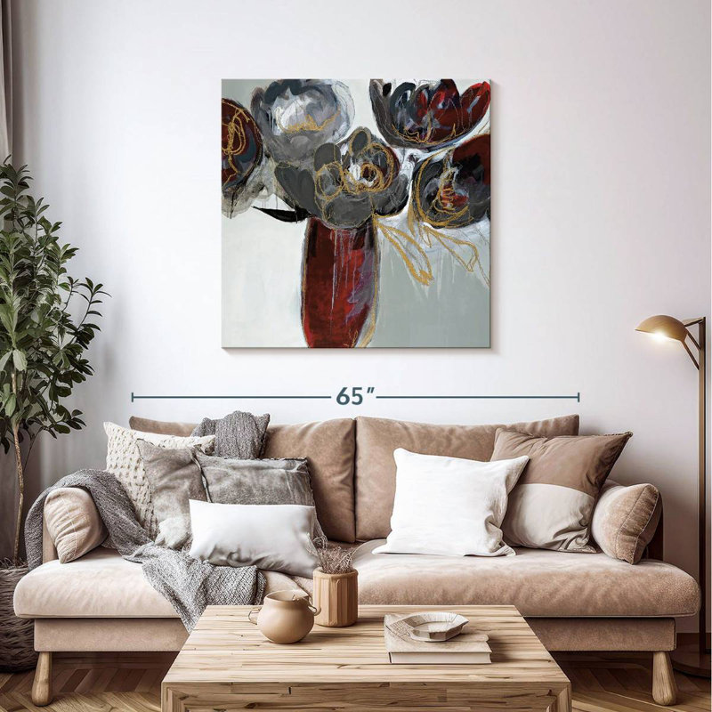 Avery Ruby And Grey, 39'' H x 39'' W