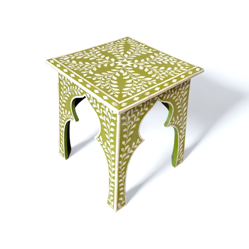 Olive Green Bone Inlay Table