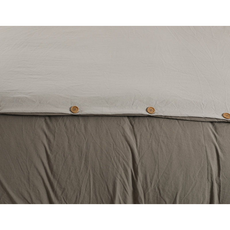Ensemble de housse de couette réversible Swift Home, fermeture à boutons et attaches intérieures, literie toutes saisons