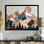 «Blue Bold Mountains Landscape», impression sur toile abstraite bleue
