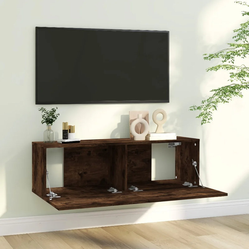 Angeleen Unfinished TV Stand, Smoke Oak, 100cm