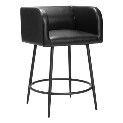 Tabouret de comptoir Kanti Horbat (ensemble de 2) noir