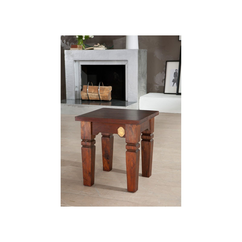Oxford Solid Wood Accent Stool, Nougat