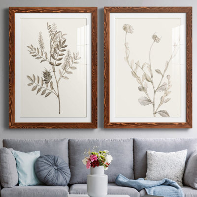 «Neutral Botanical Study II», reproduction encadrée, prête à être accrochée